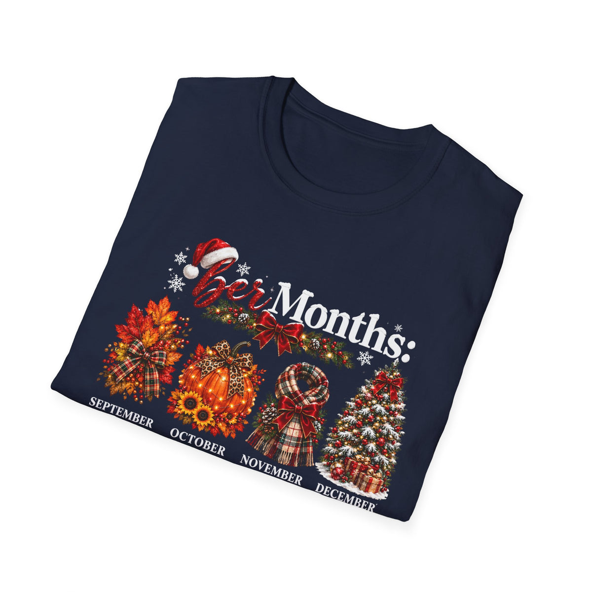Fall to Winter Months T-Shirt – September October November December Seasonal Trees Shirt