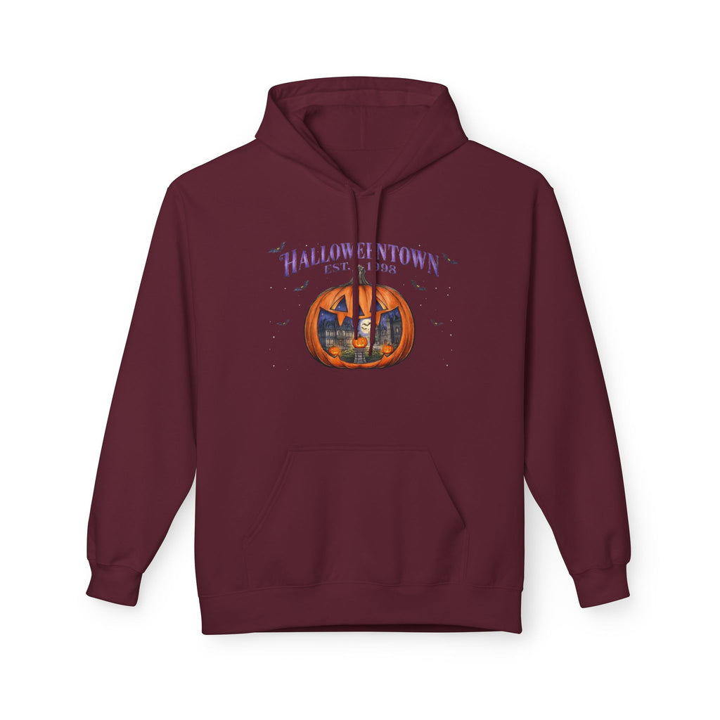 Halloweentown Pumpkin Hoodie — Retro Halloween Sweater with Spooky Village Design