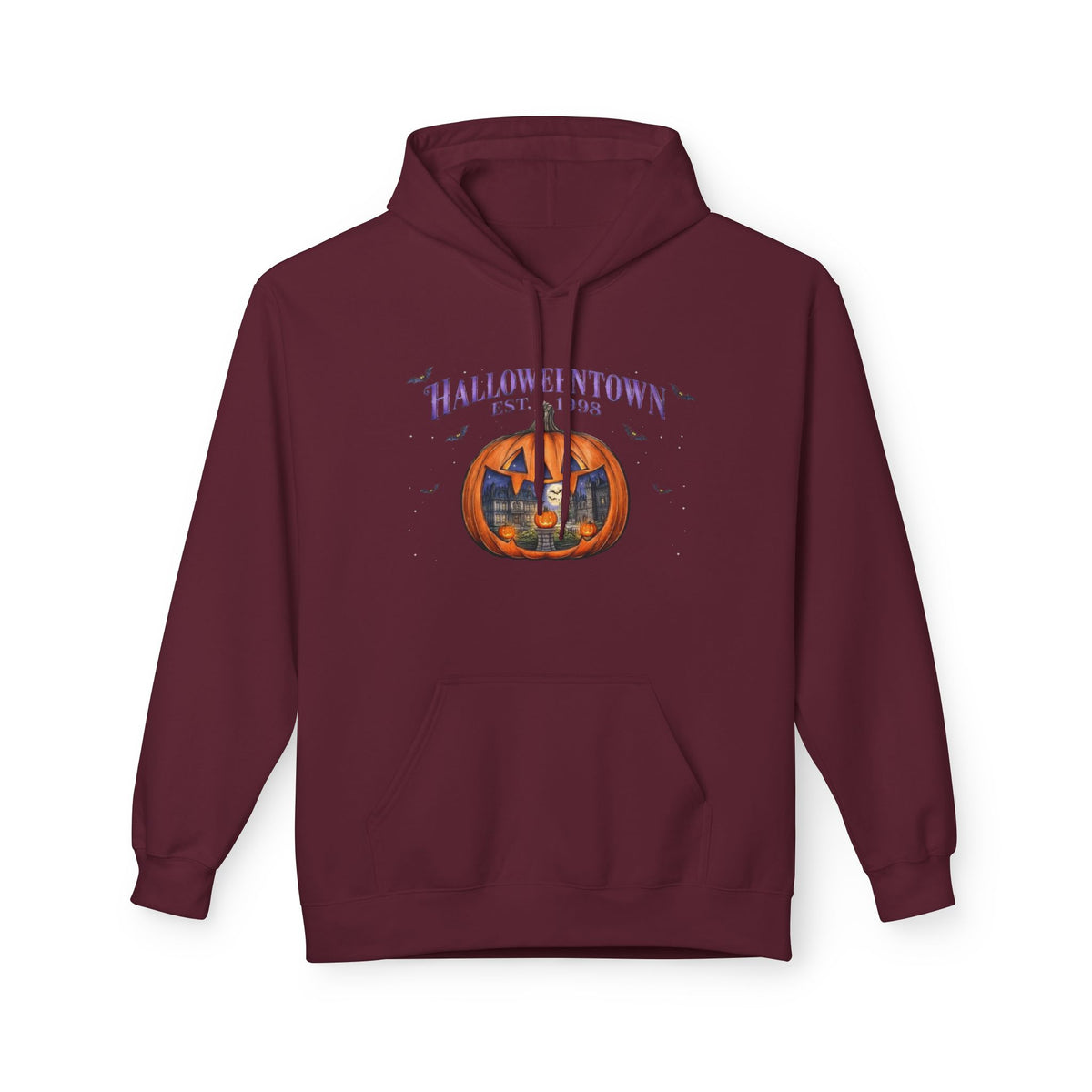 Halloweentown Pumpkin Hoodie — Retro Halloween Sweater with Spooky Village Design