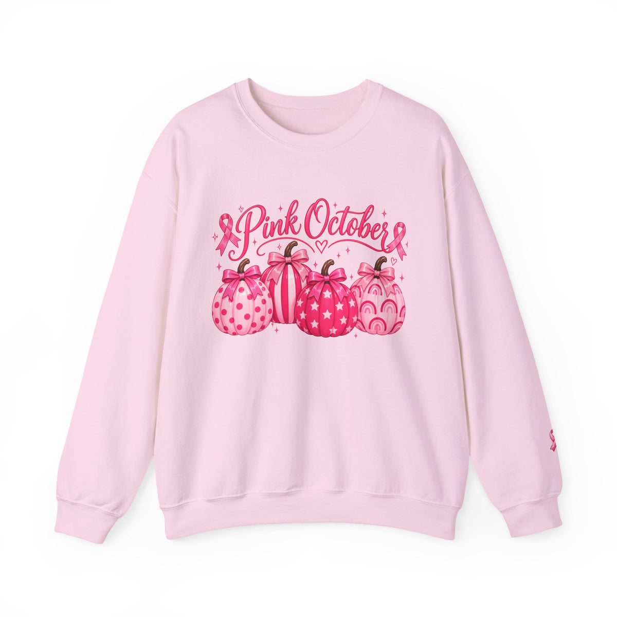 Pink October Pumpkin Sweatshirt — Breast Cancer Awareness Crewneck