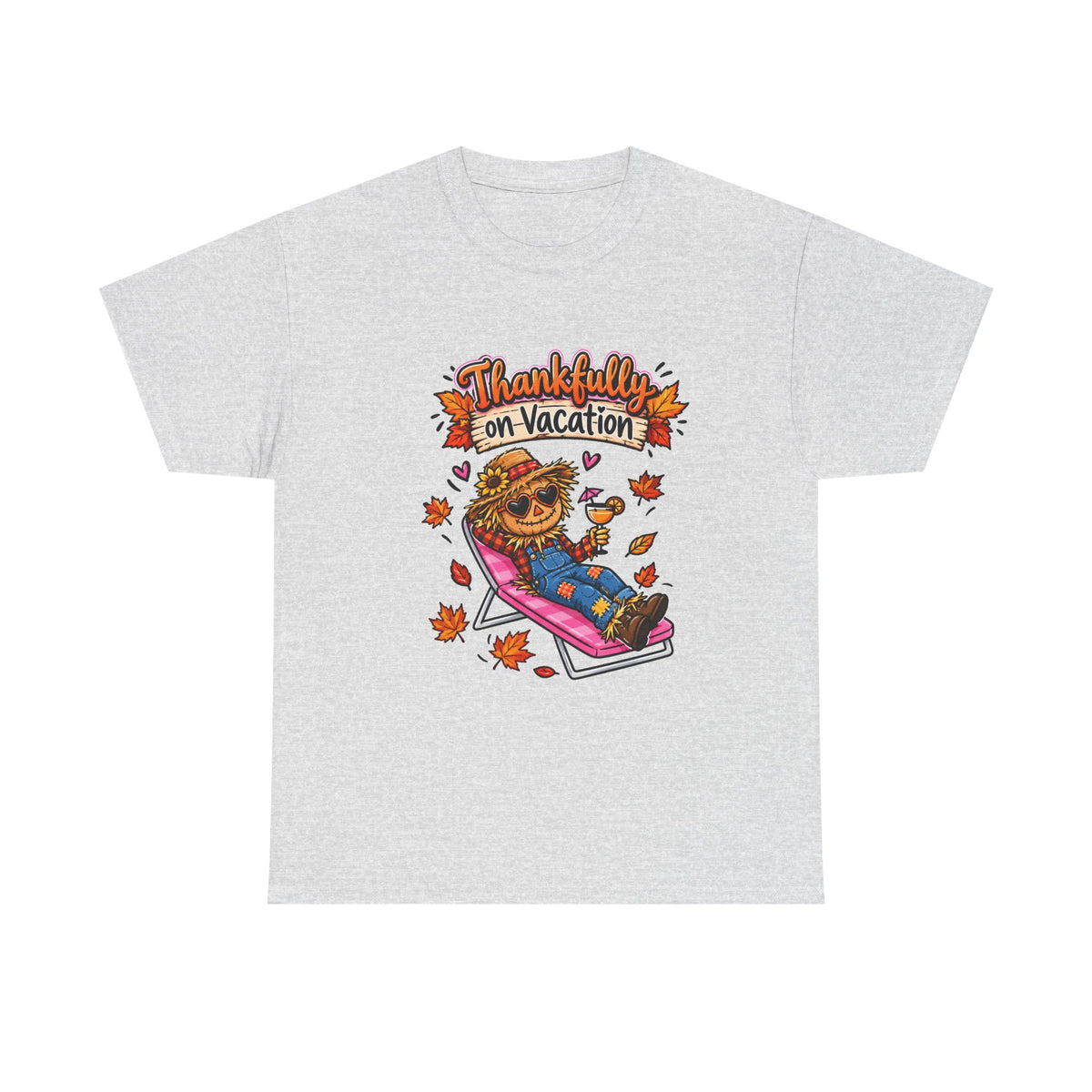 Thankful Sloth on Vacation T-Shirt — Funny Fall Thanksgiving Tee