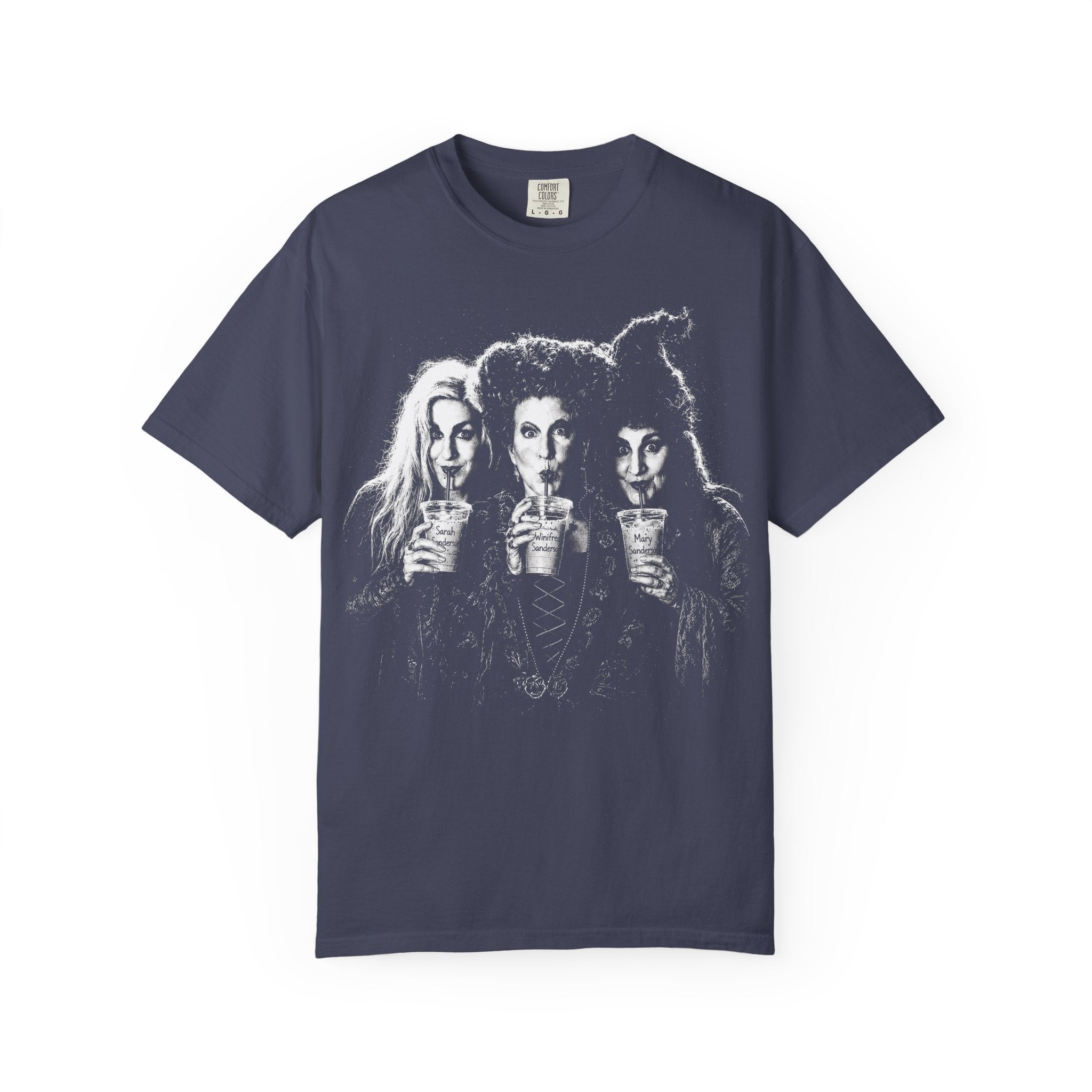 Witches Night Out T-Shirt — Retro Trio Sipping Potion Graphic Tee