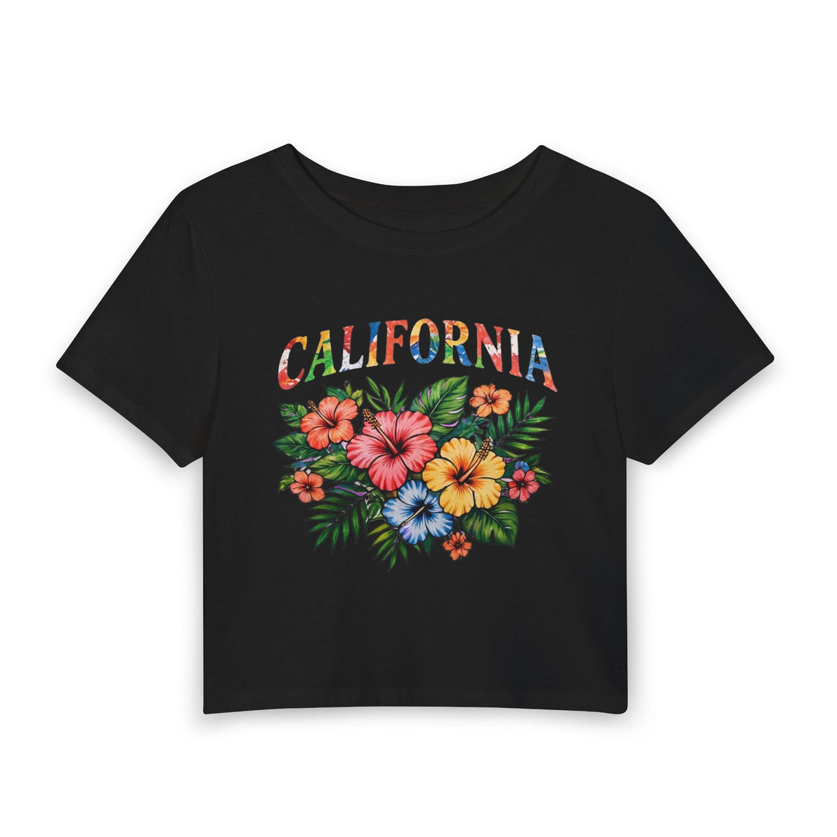 California Crop Top- Women's Baby Tee