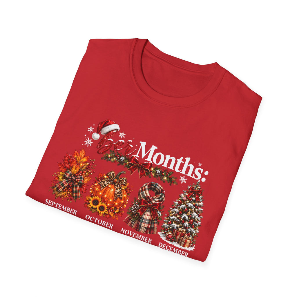 Fall to Winter Months T-Shirt – September October November December Seasonal Trees Shirt