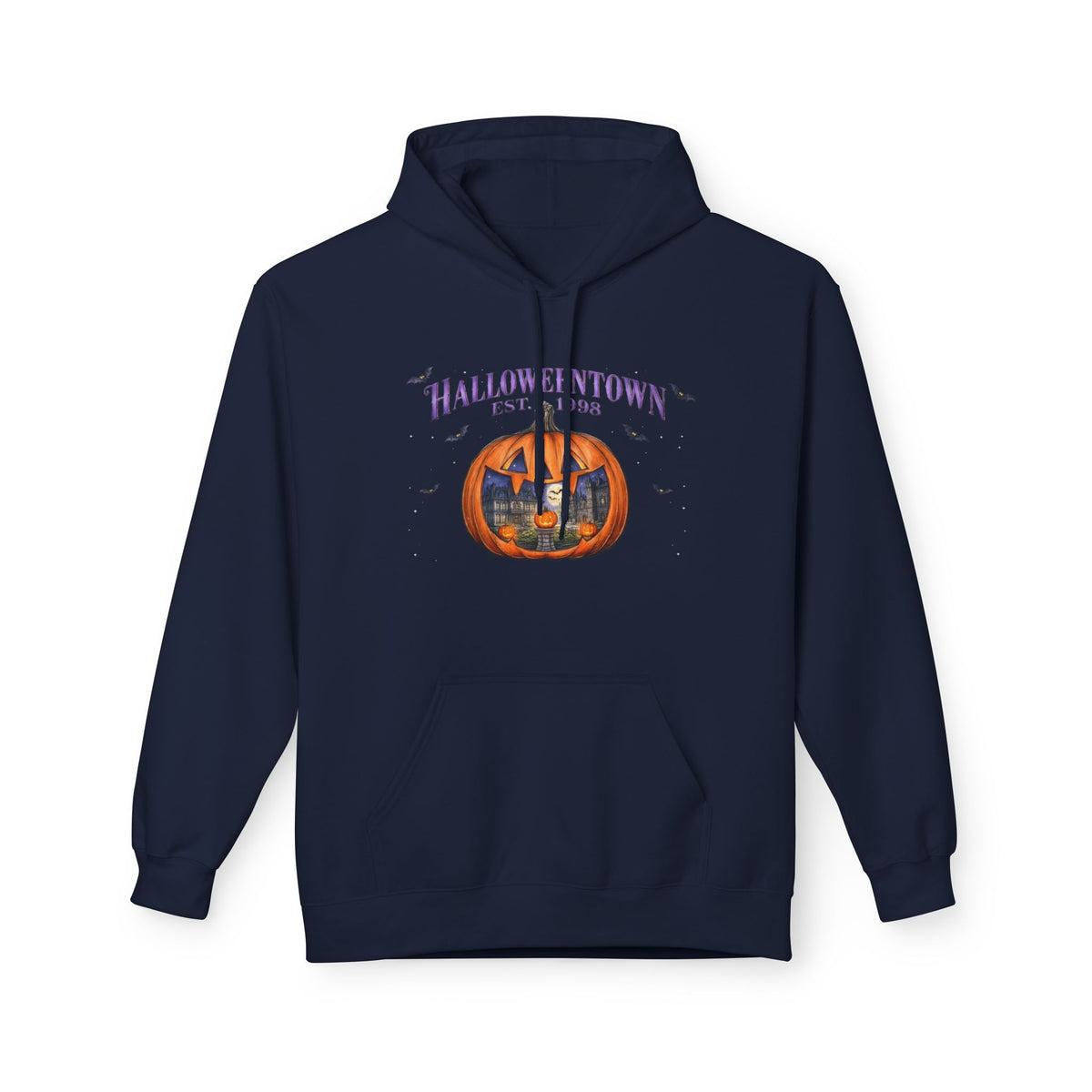 Halloweentown Pumpkin Hoodie — Retro Halloween Sweater with Spooky Village Design