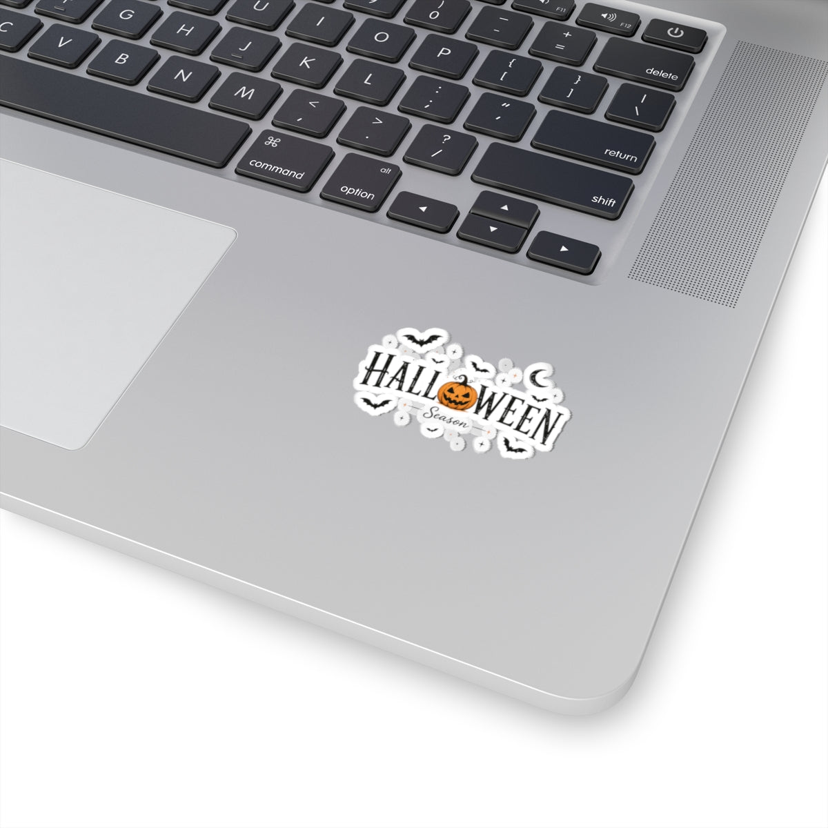 Halloween Season Kiss-Cut Sticker — Pumpkin & Bats Decorative Decal