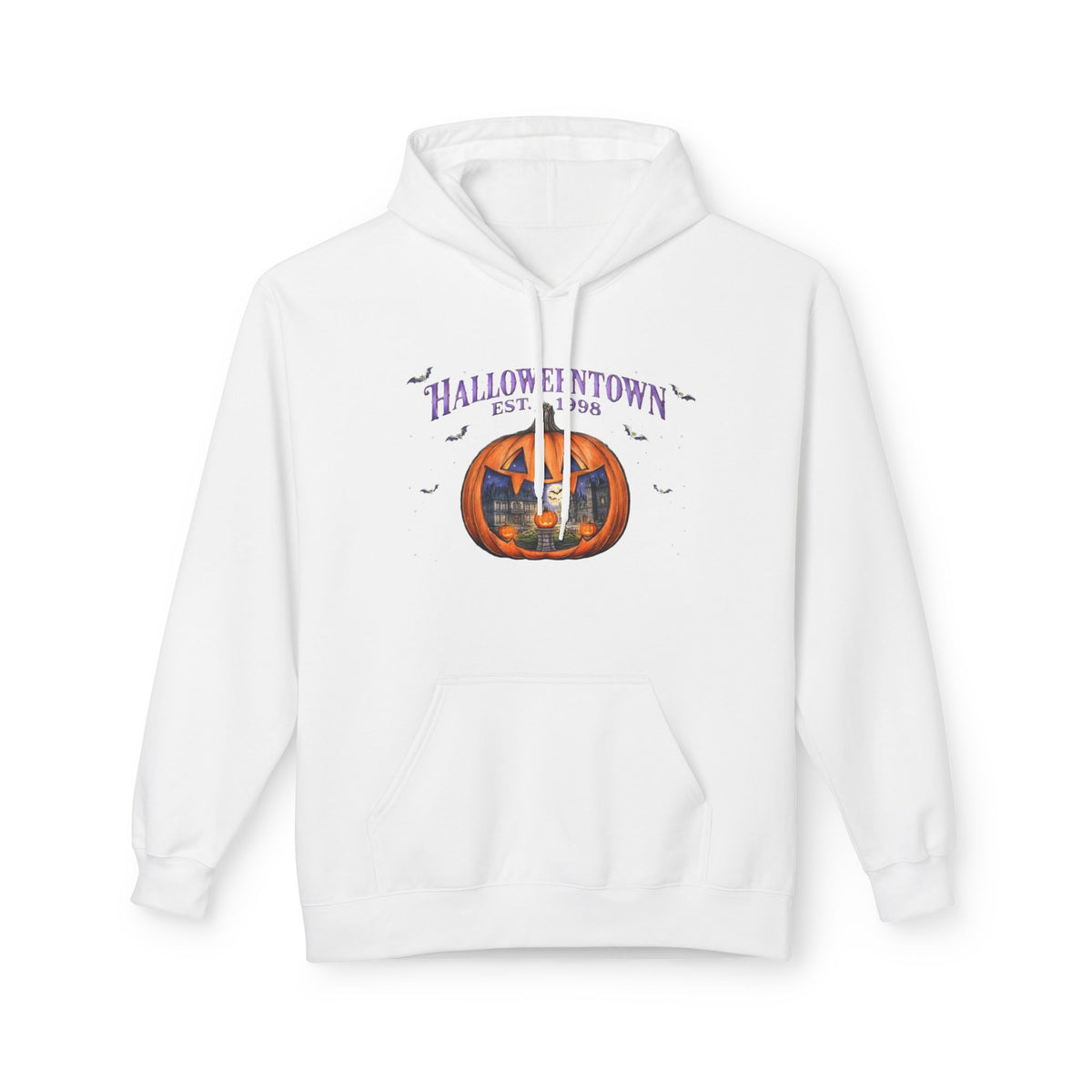 Halloweentown Pumpkin Hoodie — Retro Halloween Sweater with Spooky Village Design