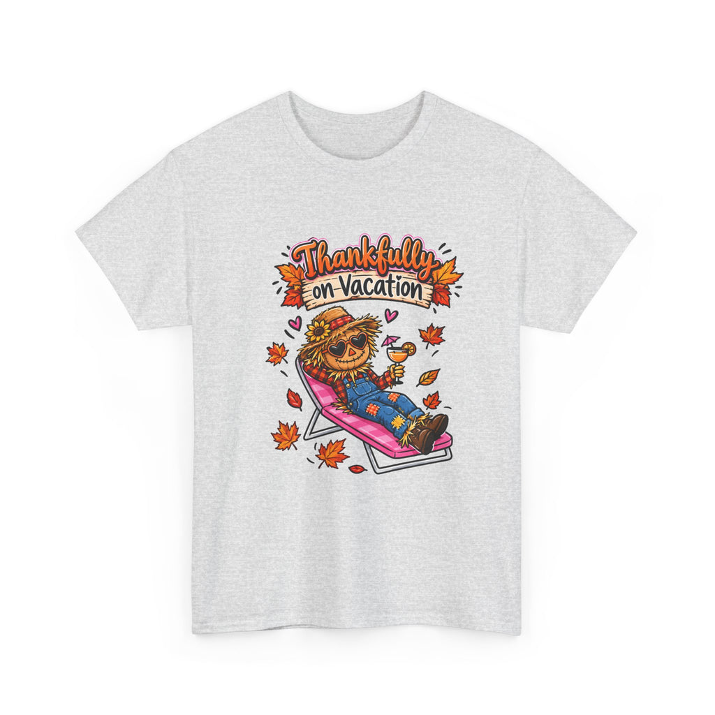 Thankful Sloth on Vacation T-Shirt — Funny Fall Thanksgiving Tee