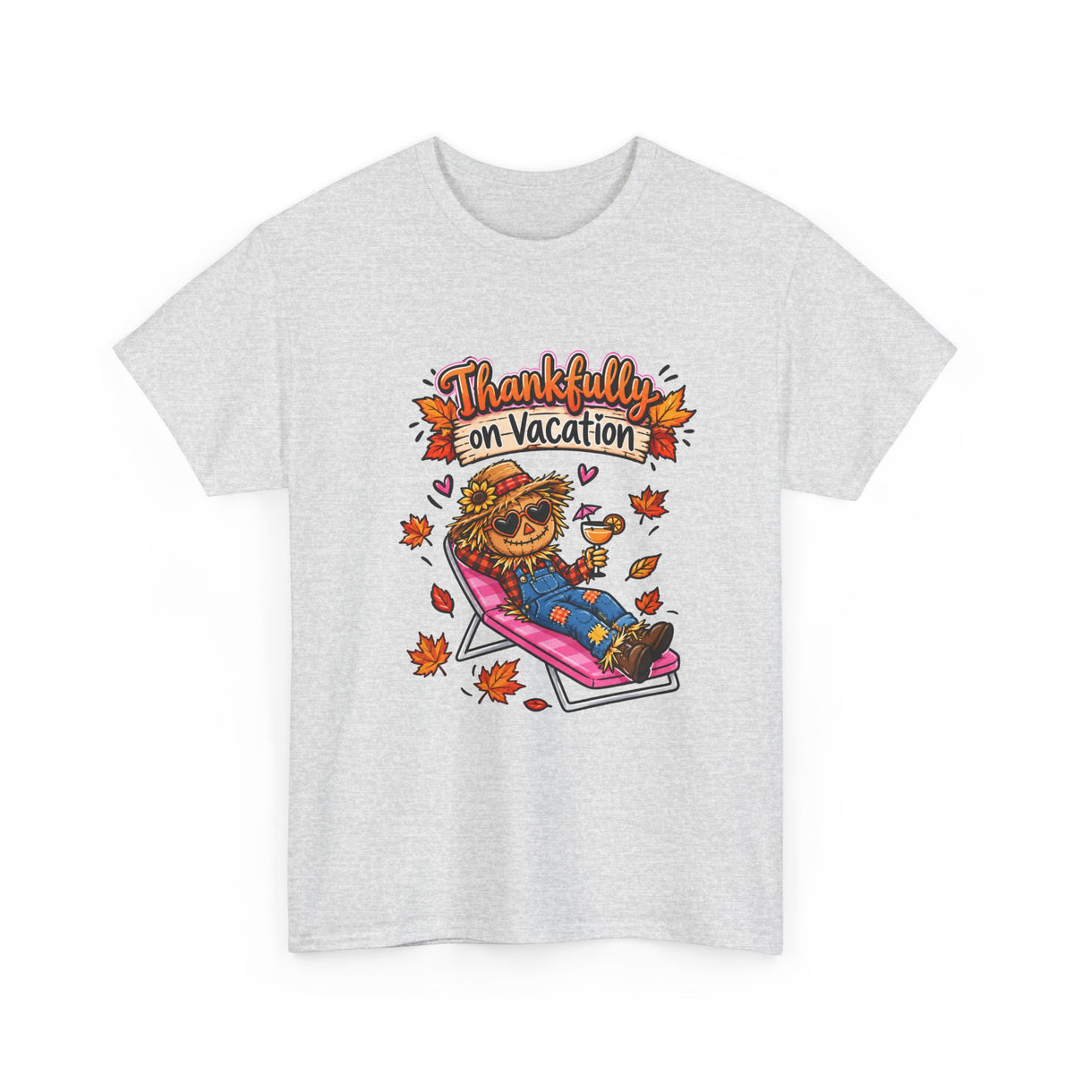 Thankful Sloth on Vacation T-Shirt — Funny Fall Thanksgiving Tee