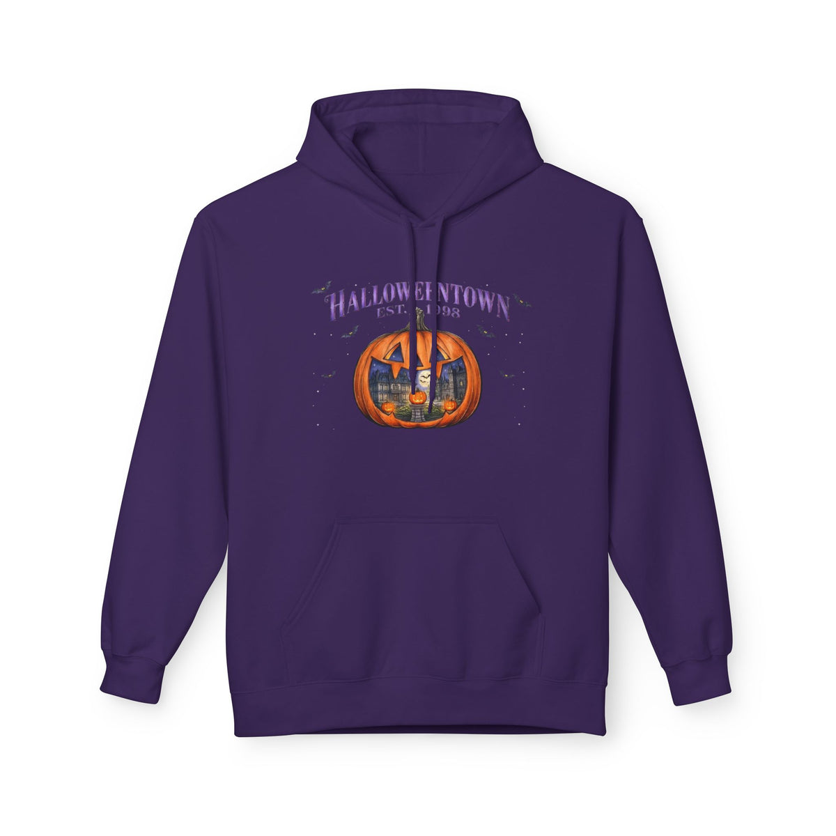 Halloweentown Pumpkin Hoodie — Retro Halloween Sweater with Spooky Village Design