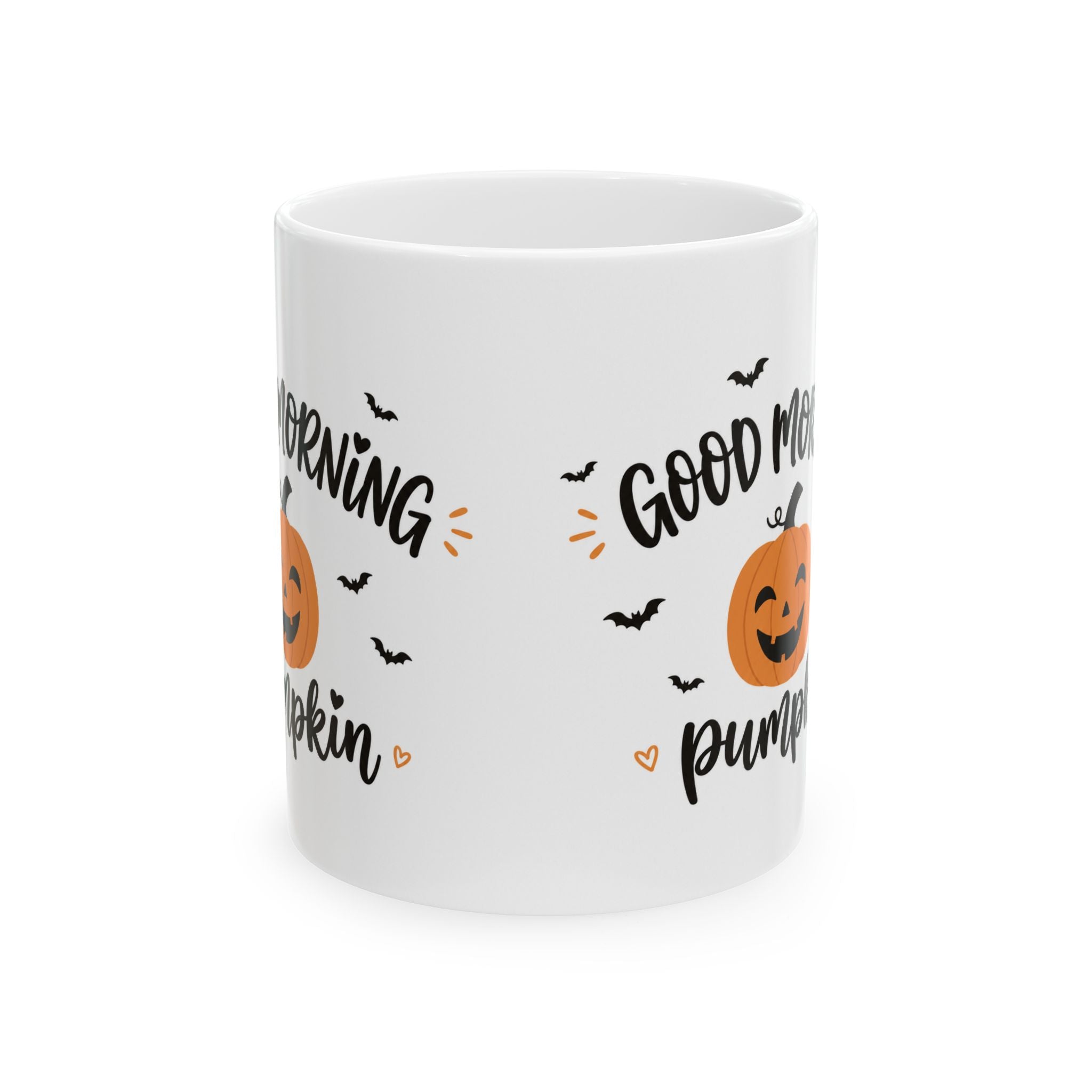 Good Morning Pumpkin Ceramic Mug — Halloween Pumpkin Coffee Cup 11oz