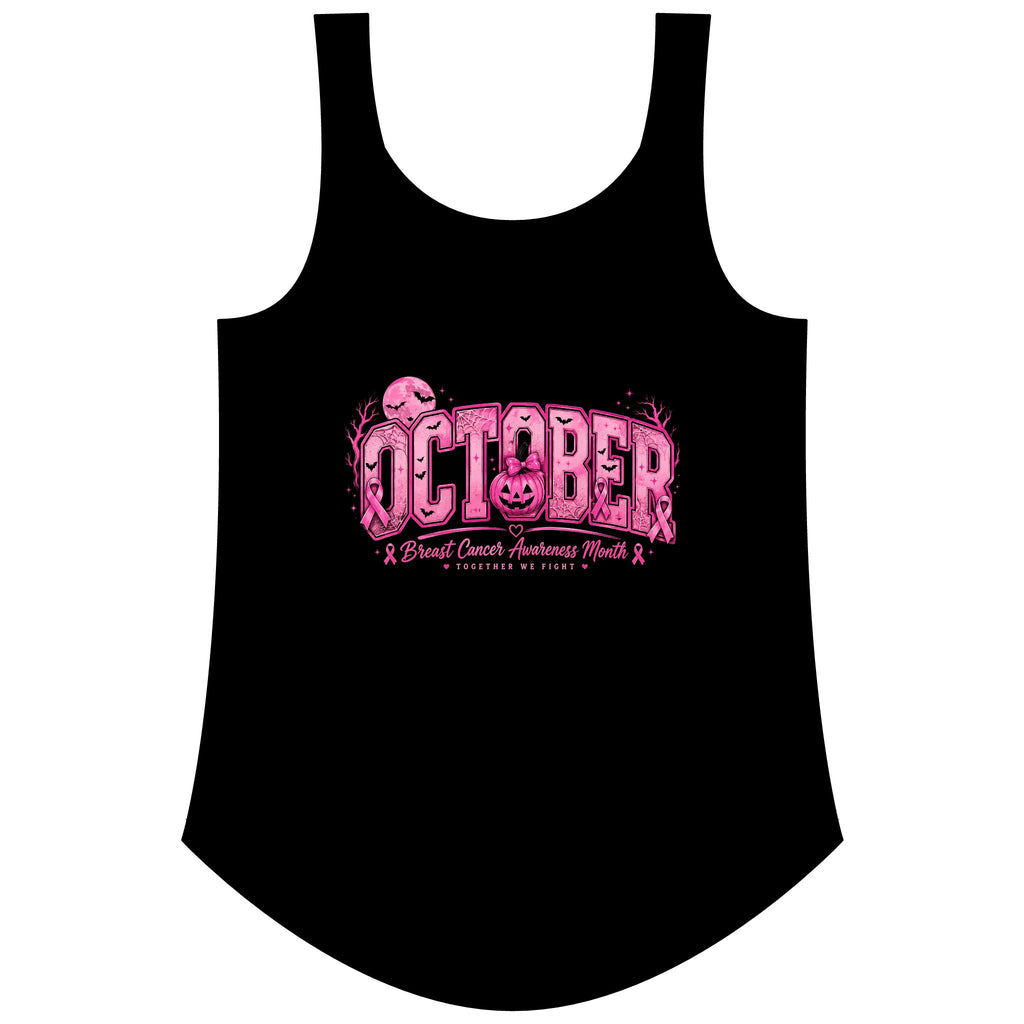 October Festival Tank Top — Pink Skull October Graphic Women's Tank