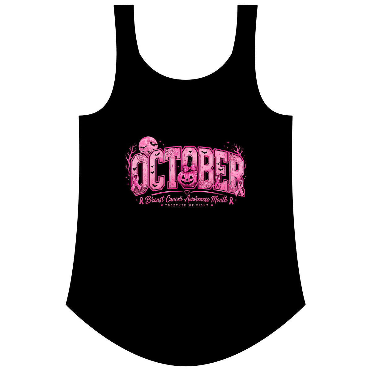 October Festival Tank Top — Pink Skull October Graphic Women's Tank
