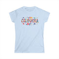 Women's Floral California Tee — Softstyle Short Sleeve Cotton Shirt