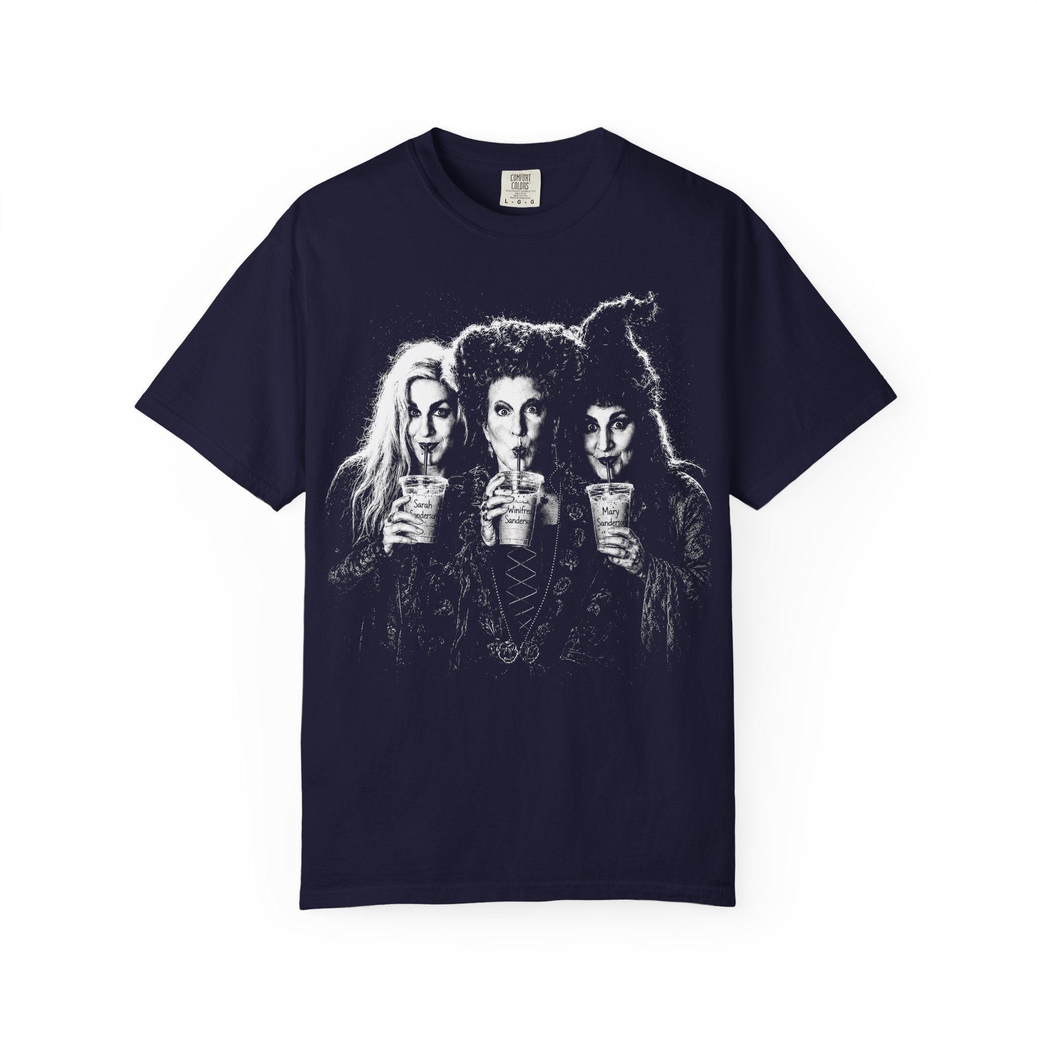 Witches Night Out T-Shirt — Retro Trio Sipping Potion Graphic Tee