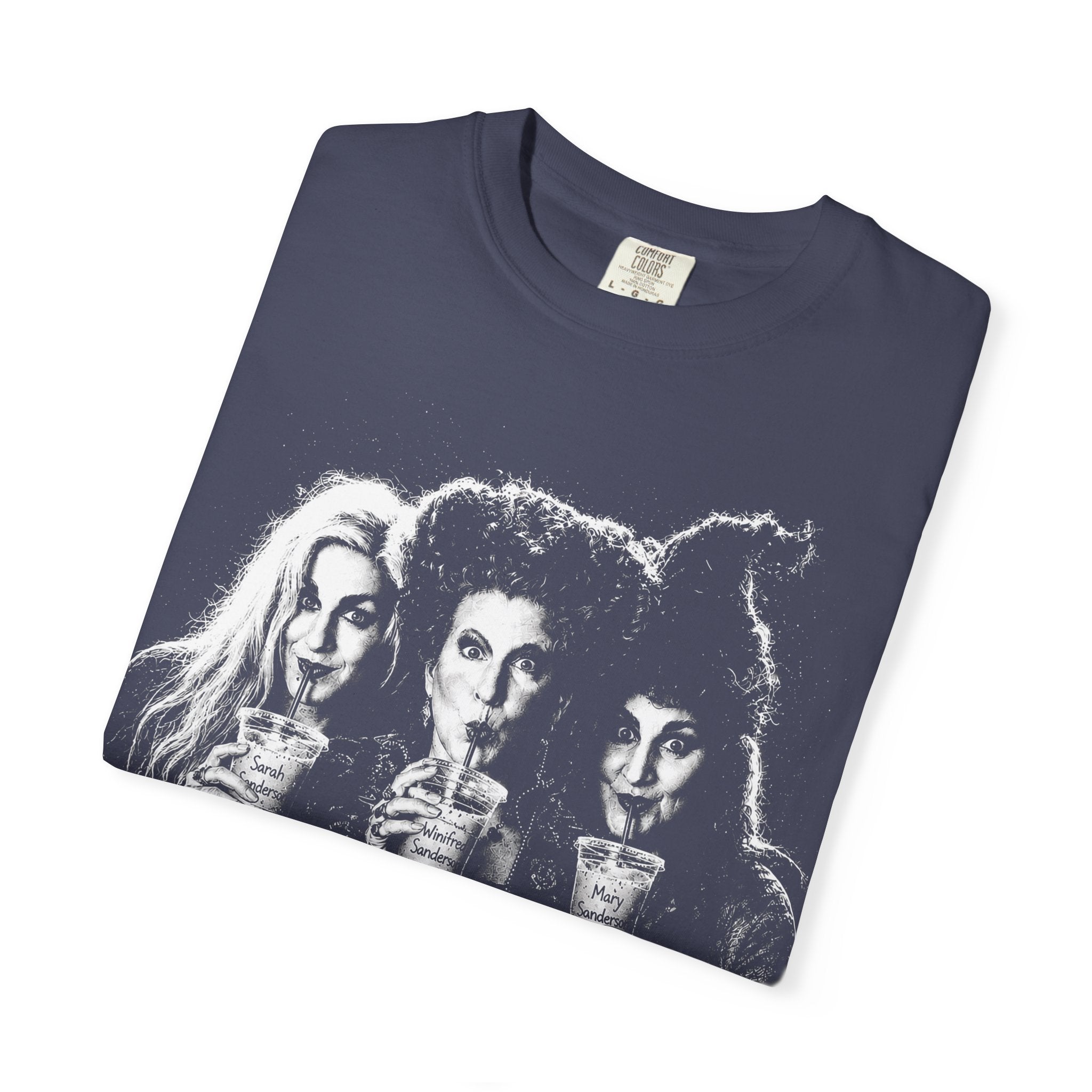 Witches Night Out T-Shirt — Retro Trio Sipping Potion Graphic Tee