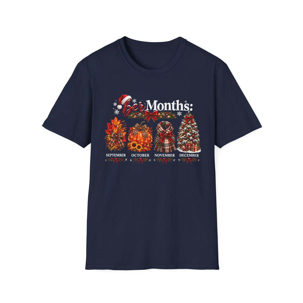Fall to Winter Months T-Shirt – September October November December Seasonal Trees Shirt