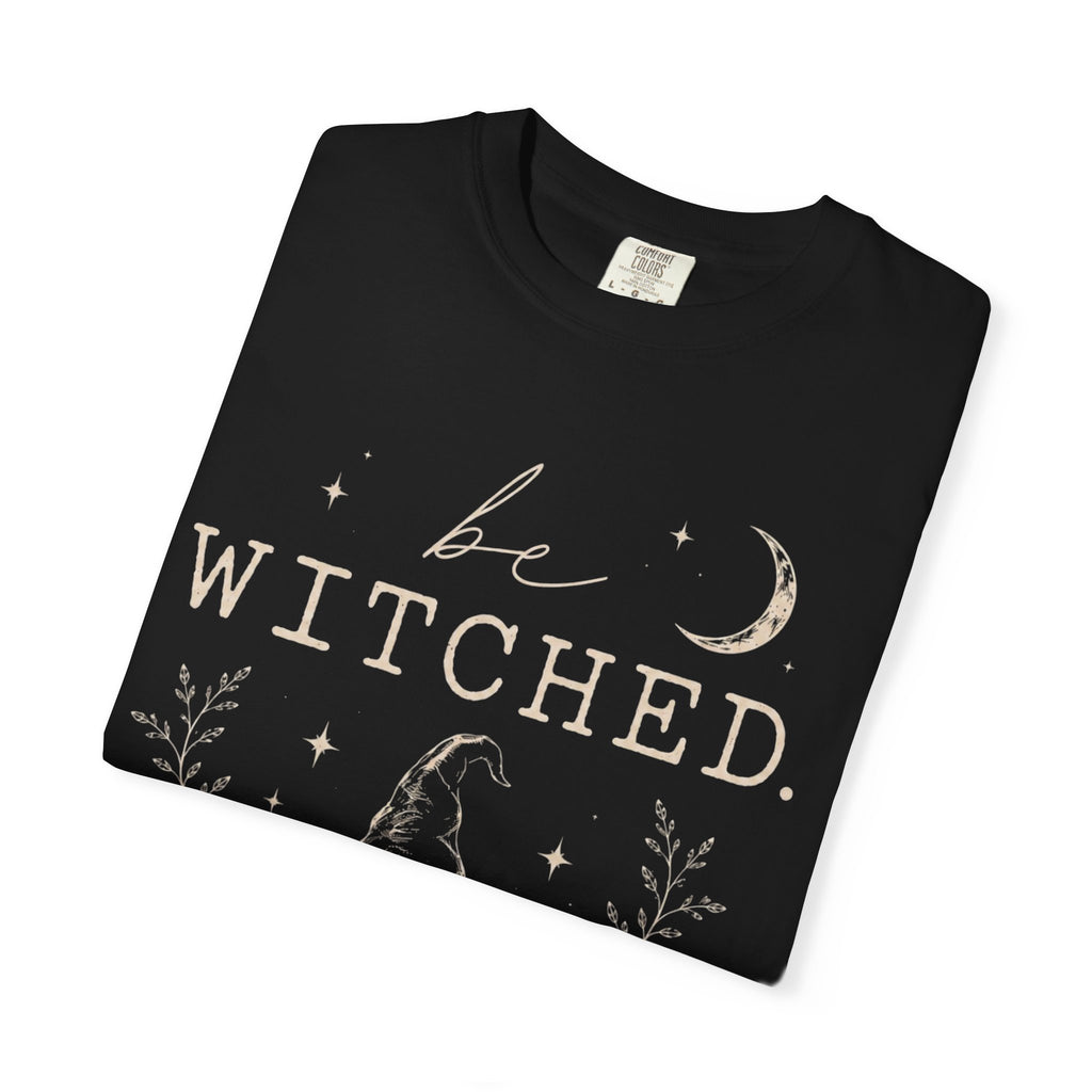 Be Witched Witch Hat T-Shirt — Feminine Moon & Spell Illustration