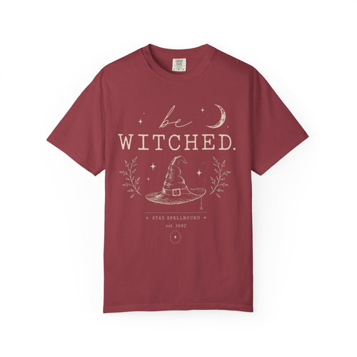 Be Witched Witch Hat T-Shirt — Feminine Moon & Spell Illustration
