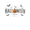 Halloween Season Kiss-Cut Sticker — Pumpkin & Bats Decorative Decal