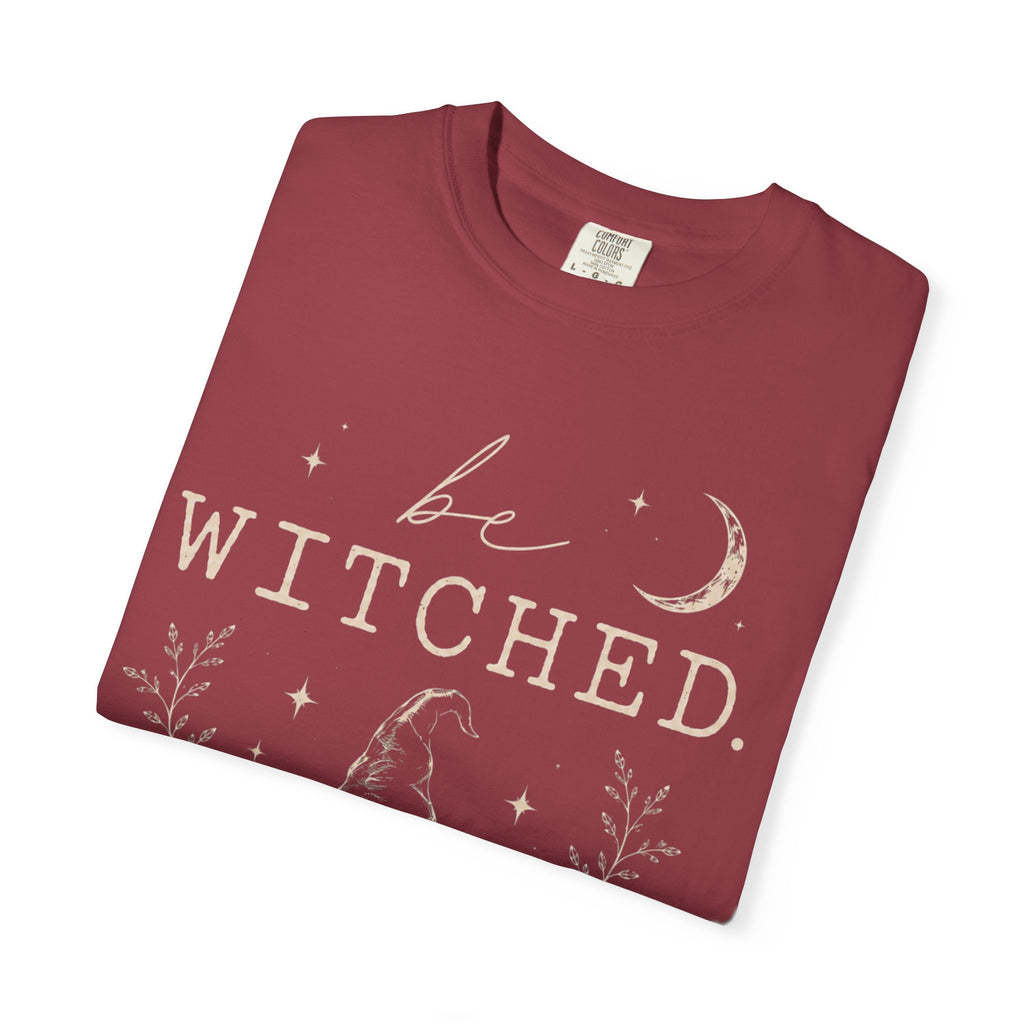 Be Witched Witch Hat T-Shirt — Feminine Moon & Spell Illustration