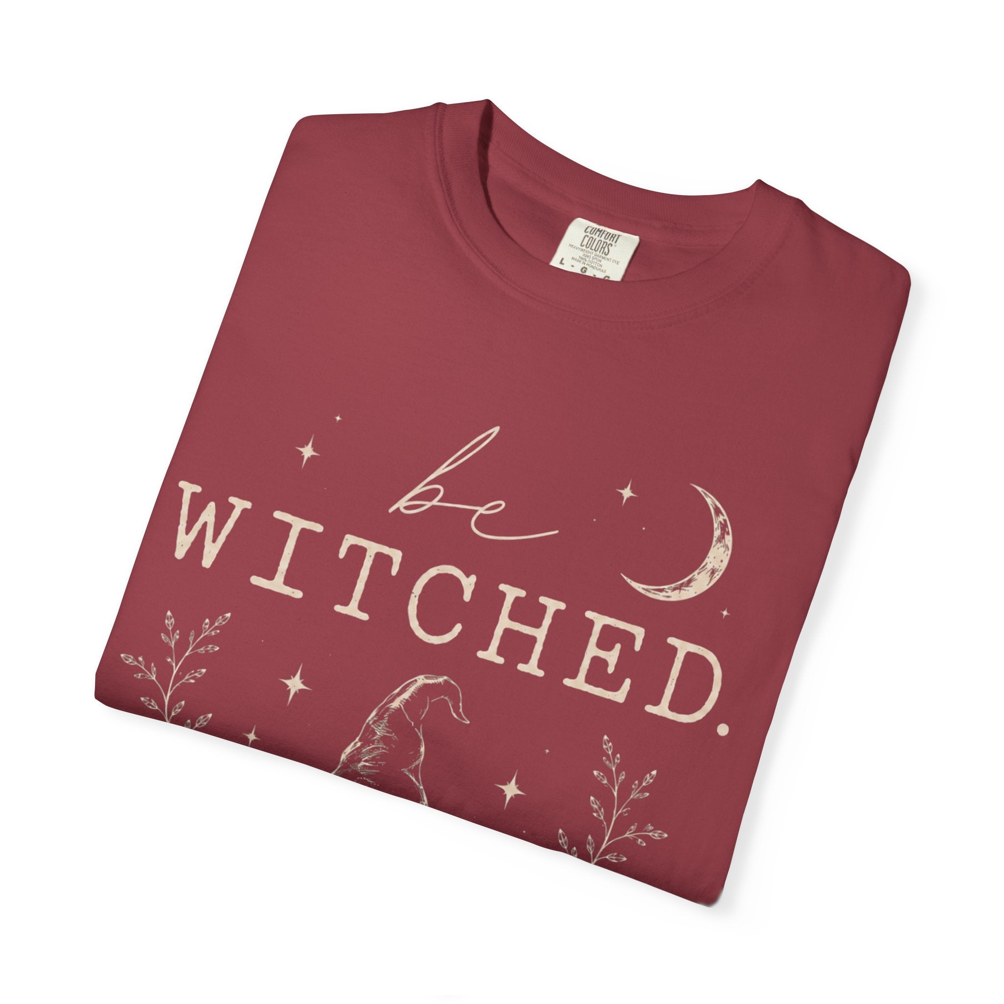 Be Witched Witch Hat T-Shirt — Feminine Moon & Spell Illustration