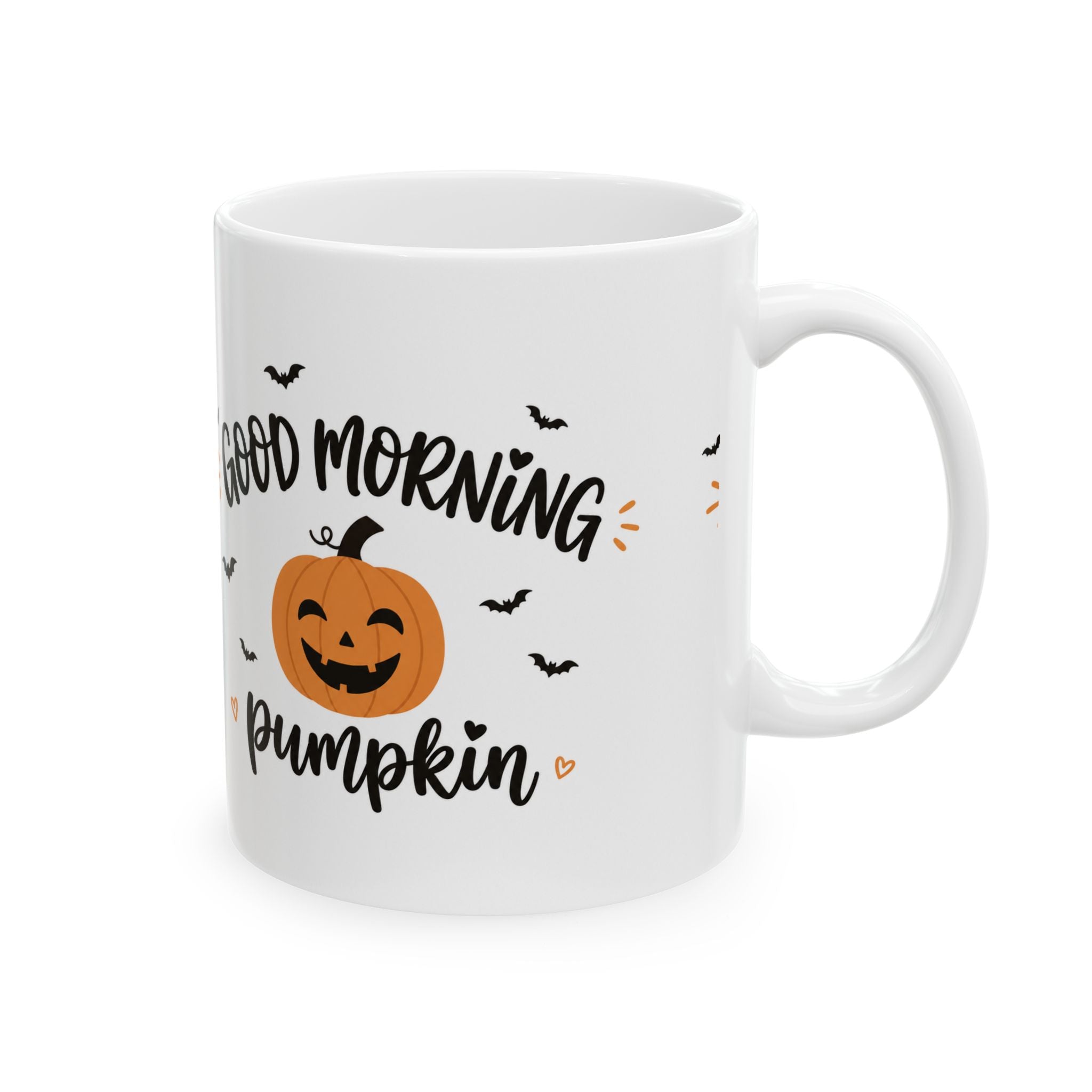 Good Morning Pumpkin Ceramic Mug — Halloween Pumpkin Coffee Cup 11oz